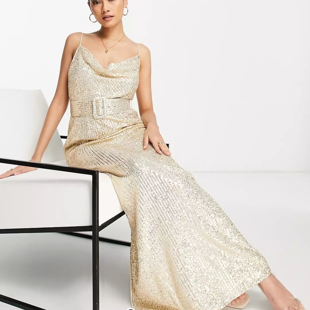ASOS Design Sequin Maxi Cami Dress